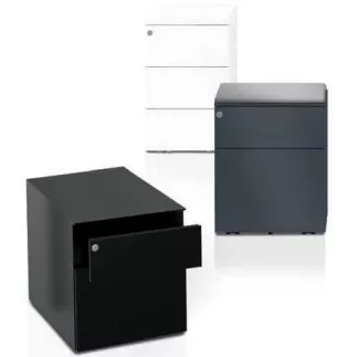 EOL│Caisson 2 ou 3 tiroirs acier sous bureau