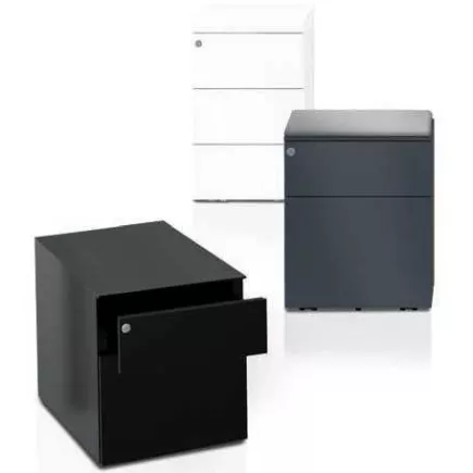 EOL│Caisson 2 ou 3 tiroirs acier sous bureau