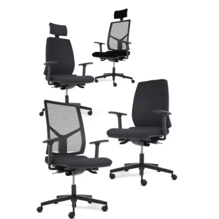 OPUS RÉSILLE|Fauteuil de travail|synchrone ergonomique -accoudoirs 4D