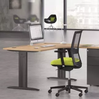 IDOL│bureau Compact 90° avec retour L160 ou 180 cm