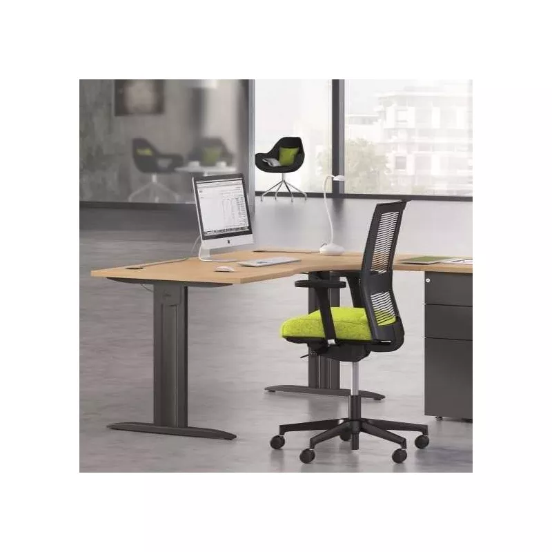 IDOL│bureau Compact 90° avec retour L160 ou 180 cm IDOL│bureau Compact 90° avec retour L160 ou 180 cm