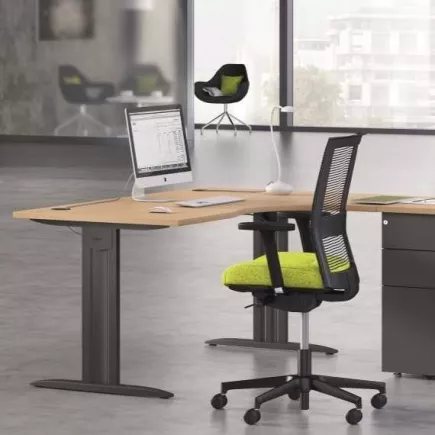 IDOL│bureau Compact 90° avec retour L160 ou 180 cm