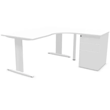 IDOL│PACK Bureau L 160 ou 180 cm + Caisson 3-4 tiroirs