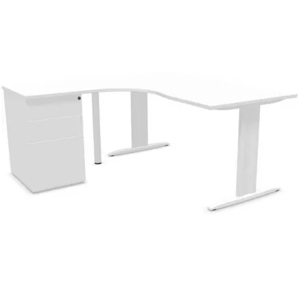 IDOL│PACK Bureau L 160 ou 180 cm + Caisson 3-4 tiroirs