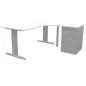 IDOL│PACK Bureau L 160 ou 180 cm + Caisson 3-4 tiroirs