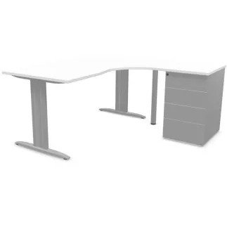 IDOL│PACK Bureau L 160 ou 180 cm + Caisson 3-4 tiroirs