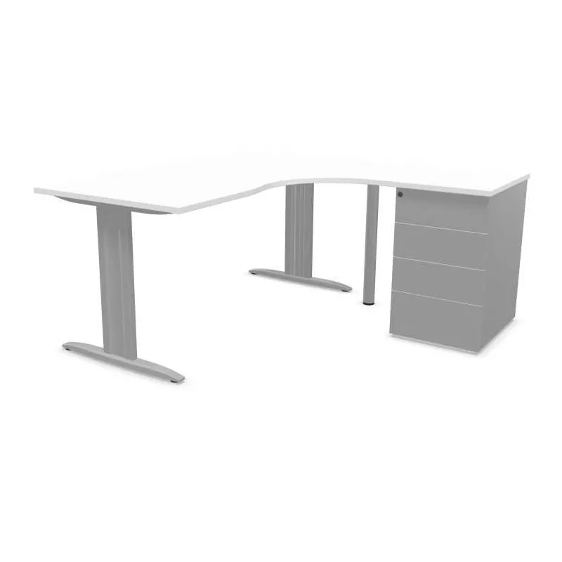 IDOL│PACK Bureau L 160 ou 180 cm + Caisson 3-4 tiroirs
