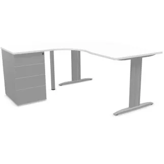 IDOL│PACK Bureau L 160 ou 180 cm + Caisson 3-4 tiroirs