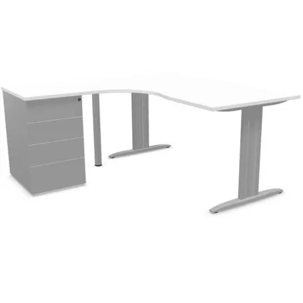 IDOL│PACK Bureau L 160 ou 180 cm + Caisson 3-4 tiroirs
