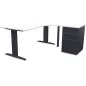 IDOL│PACK Bureau L 160 ou 180 cm + Caisson 3-4 tiroirs