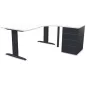 IDOL│PACK Bureau L 160 ou 180 cm + Caisson 3-4 tiroirs