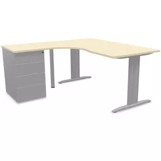 IDOL│PACK Bureau L 160 ou 180 cm + Caisson 3-4 tiroirs