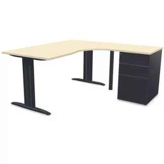 IDOL│PACK Bureau L 160 ou 180 cm + Caisson 3-4 tiroirs