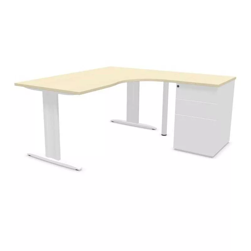 IDOL│PACK Bureau L 160 ou 180 cm + Caisson 3-4 tiroirs