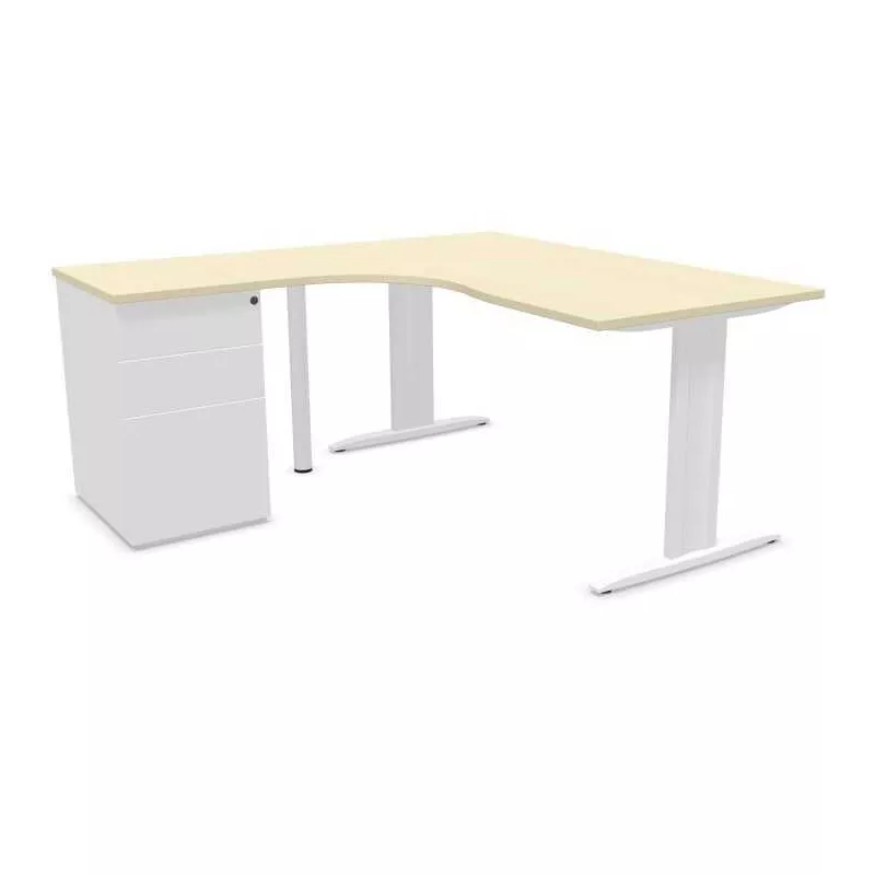 IDOL│PACK Bureau L 160 ou 180 cm + Caisson 3-4 tiroirs