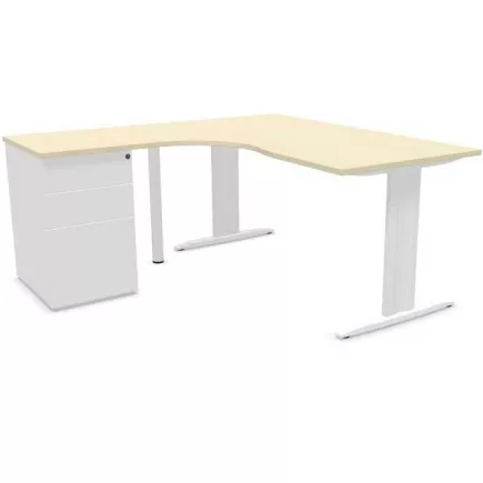 IDOL│PACK Bureau L 160 ou 180 cm + Caisson 3-4 tiroirs