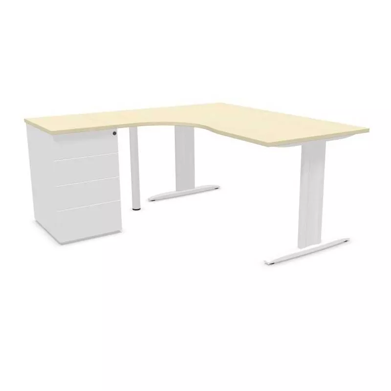 IDOL│PACK Bureau L 160 ou 180 cm + Caisson 3-4 tiroirs