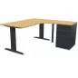 IDOL│PACK Bureau L 160 ou 180 cm + Caisson 3-4 tiroirs