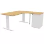 IDOL│PACK Bureau L 160 ou 180 cm + Caisson 3-4 tiroirs