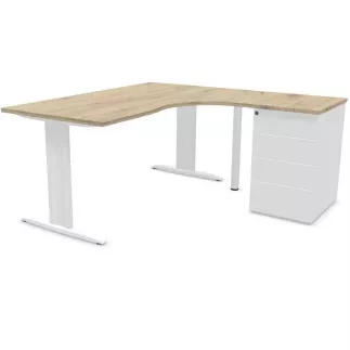 IDOL│PACK Bureau L 160 ou 180 cm + Caisson 3-4 tiroirs
