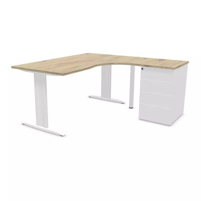 IDOL│PACK Bureau L 160 ou 180 cm + Caisson 3-4 tiroirs