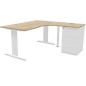 IDOL│PACK Bureau L 160 ou 180 cm + Caisson 3 ou 4 tiroirs