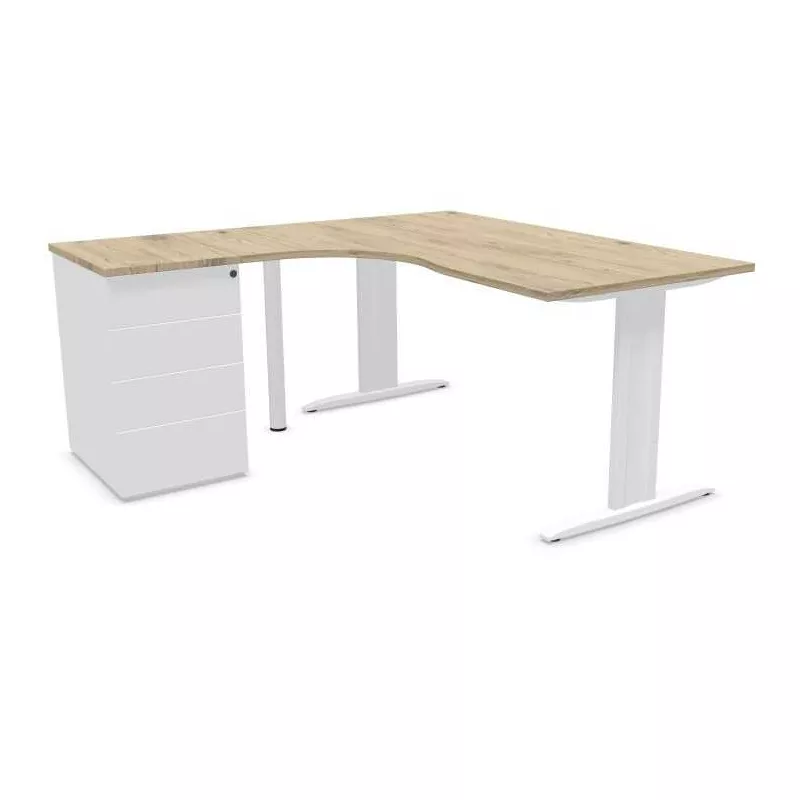 IDOL│PACK Bureau L 160 ou 180 cm + Caisson 3-4 tiroirs