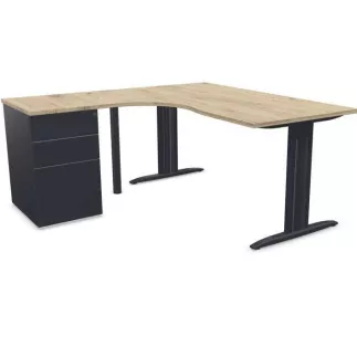 IDOL│PACK Bureau L 160 ou 180 cm + Caisson 3 ou 4 tiroirs