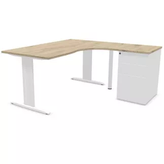 IDOL│PACK Bureau L 160 ou 180 cm + Caisson 3-4 tiroirs