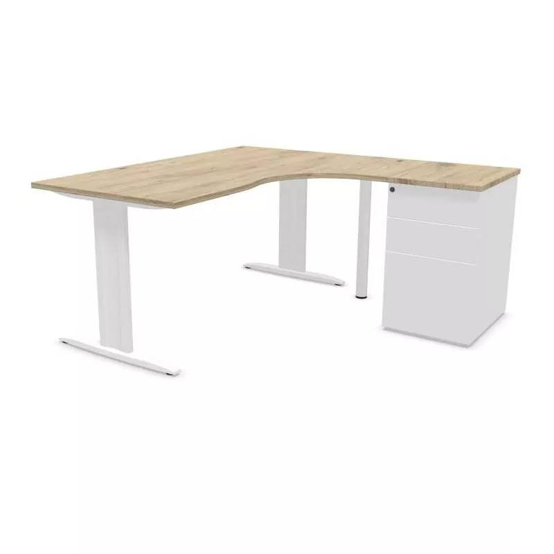 IDOL│PACK Bureau L 160 ou 180 cm + Caisson 3-4 tiroirs
