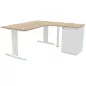 IDOL│PACK Bureau L 160 ou 180 cm + Caisson 3-4 tiroirs