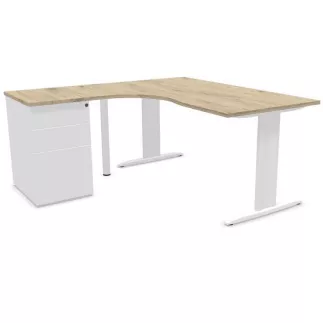 IDOL│PACK Bureau L 160 ou 180 cm + Caisson 3-4 tiroirs
