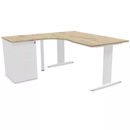 IDOL│PACK Bureau L 160 ou 180 cm + Caisson 3-4 tiroirs