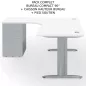IDOL│PACK Bureau L 160 ou 180 cm + Caisson 3-4 tiroirs