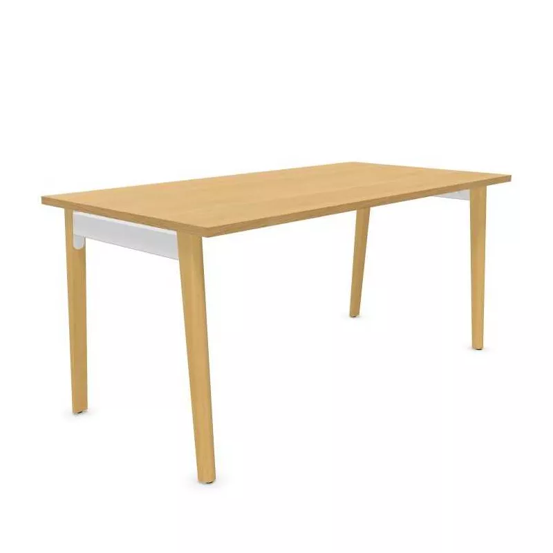 ROBIN│Bureau droit L 120 à 200 x p 80 cm - Pied bois massif ROBIN│Bureau droit L 120 à 200 x p 80 cm - Pied bois massif