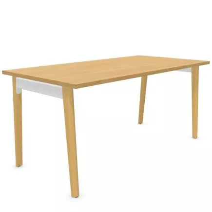 ROBIN│Bureau droit L 120 à 200 x p 80 cm - Pied bois massif