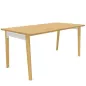 ROBIN│Bureau droit L 120 à 200 x p 80 cm - Pied bois massif ROBIN│Bureau droit L 120 à 200 x p 80 cm - Pied bois massif