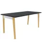 ROBIN│Bureau droit L 120 à 200 x p 80 cm - Pied bois massif ROBIN│Bureau droit L 120 à 200 x p 80 cm - Pied bois massif