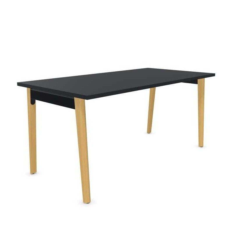 ROBIN│Bureau droit pied bois massif