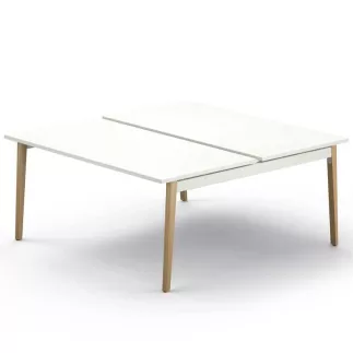 ROBIN│Bureau structure partagée pied bois massif
