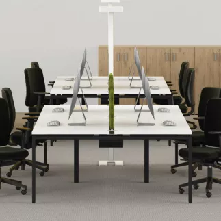 CONECT│Bureau structure partagée pied acier