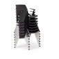 EMI│Chaise de collectivité assise fixe empilable│Noir/Chromé EMI│Chaise de collectivité assise fixe empilable│Noir/Chromé