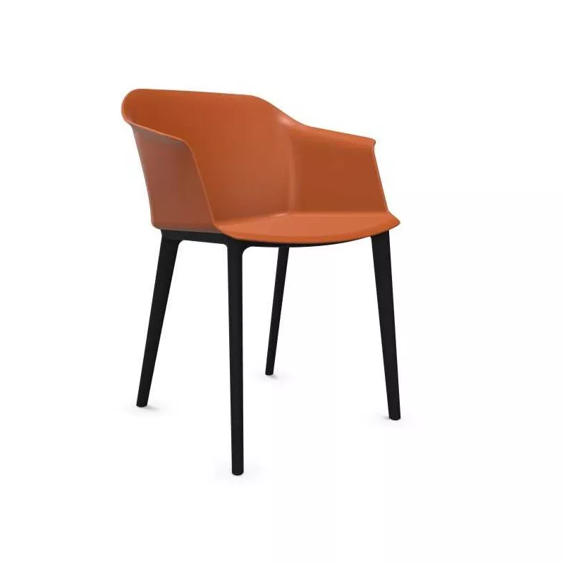 SCOTT│Fauteuil 4 pieds noir│Assise PVC│Coloris à choix SCOTT│Fauteuil 4 pieds noir│Assise PVC│Coloris à choix