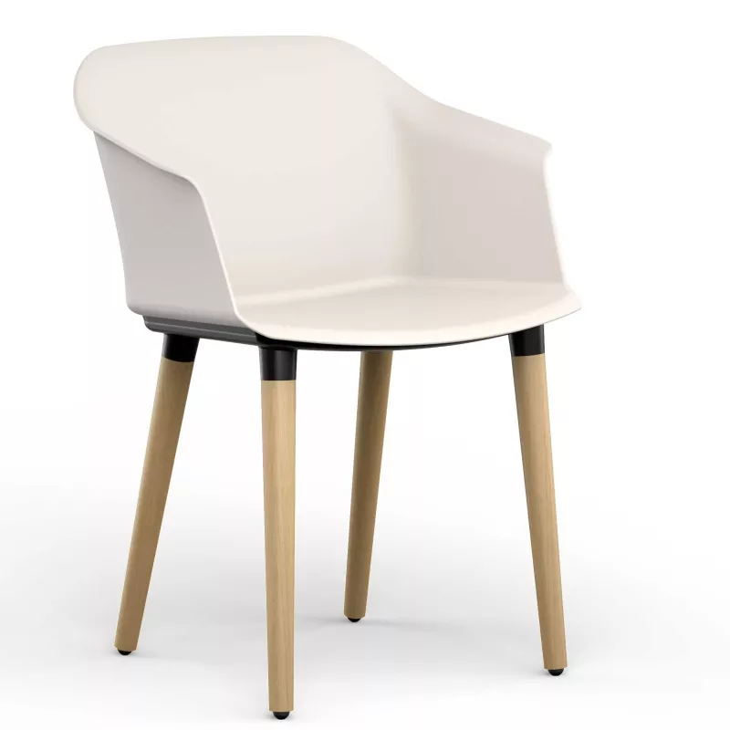 SCOTT│Fauteuil 4 pieds bois│Assise PVC│Coloris à choix SCOTT│Fauteuil 4 pieds bois│Assise PVC│Coloris à choix