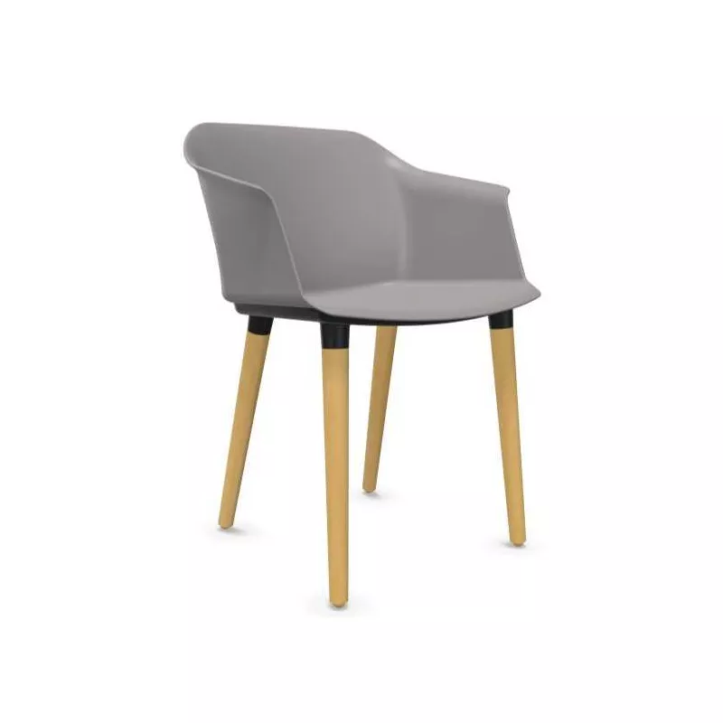 SCOTT│Fauteuil 4 pieds bois│Assise PVC│Coloris à choix SCOTT│Fauteuil 4 pieds bois│Assise PVC│Coloris à choix