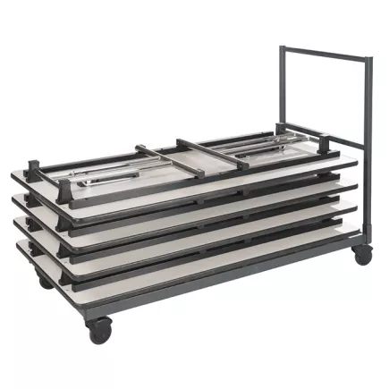 PLIANTE│Table économique individuelle L 160x80 cm│Gris/noir