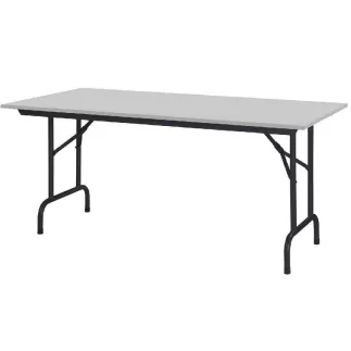 PLIANTE│Table économique individuelle L 160x80 cm│Gris/noir