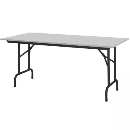 PLIANTE│Table économique individuelle L 160x80 cm│Gris/noir