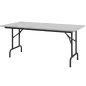 PLIANTE│Table économique individuelle L 160x80 cm│Gris/noir