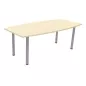 ELOISE│Table conférence tonneau 25mm 6 personnes 4 pieds 200x100